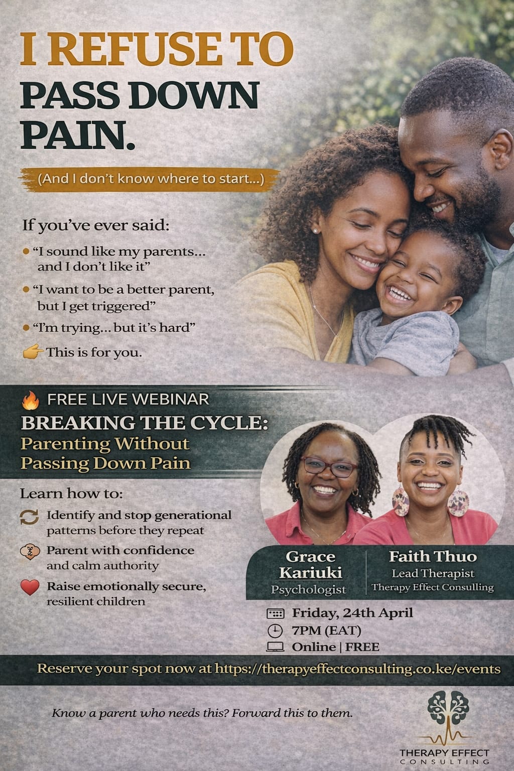 I REFUSE TO PASS DOWN PAIN